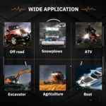 YFD round LED work lights for off-road vehicles snowplows ATVs excavators farm equipment and boats