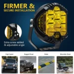Spot and flood combo beam pattern from YFD 7-inch round LED off-road driving lights