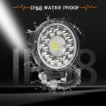 Waterproof YFD 4-inch round LED work light for rain snow fog and dusty conditions