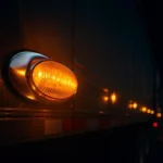 12V oval LED side marker light installation with red positive and black negative wires