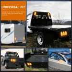 Amber oval LED tail lights installed on trucks trailers campers RVs work vehicles and boats