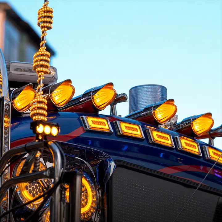 LED cab roof lights for trucks, pickups and commercial vehicles