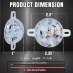 Dimensions of multicolor watermelon LED chassis light for cars trucks and ATVs
