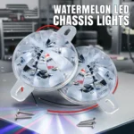 Mounting accessories included with multicolor watermelon LED chassis light kit