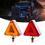 YFDLights 2-pack dual-sided triangle marker lights with amber front and red rear lenses
