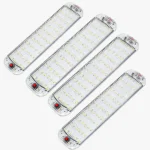 4-pack 12W LED interior dome lights for RV campers, motorhomes, trucks, and off-road vehicle cabs