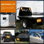 6-inch amber oval LED tail lights for pickup trucks, trailers, semi trucks, RVs and campers