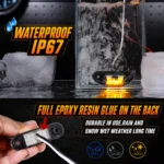 Cold resistant 2.5 inch smoked lens amber LED marker light for trucks and trailers in winter conditions