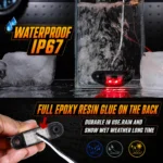 Cold resistant 2.5 inch smoked lens red LED marker light for trucks and trailers in winter conditions