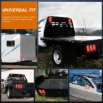 Red oval LED tail lights installed on trucks trailers campers RVs work vehicles and boats