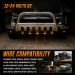 2.5 inch smoked lens amber LED marker lights for trucks trailers vans buses RVs ATVs and caravans