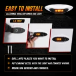 Installation guide for 2.5 inch smoked lens amber LED marker light with screws and two-wire connection