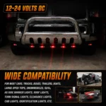 2.5 inch smoked lens red LED marker lights for trucks trailers vans buses RVs ATVs and caravans