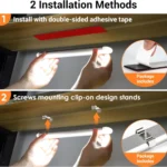 YFDLights truck interior LED light installation with double-sided adhesive tape or metal mounting clips