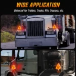 YFDLights universal dual-sided triangle marker light installed on trucks trailers RVs and tractors