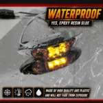 Waterproof 2.5 inch smoked lens amber LED marker light with PC lens and rubber sealing gasket