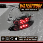 Waterproof 2.5 inch smoked lens red LED marker light with PC lens and rubber sealing gasket