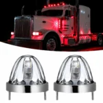 YFD Lighting 2-pack red glass watermelon marker lights with steady-on LED function