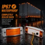 YFD Lighting waterproof 24V amber LED marker light with sealed lens and durable chrome housing