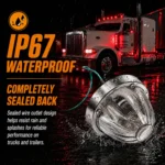 YFD Lighting waterproof red glass watermelon marker light for trucks, trailers and outdoor vehicle use