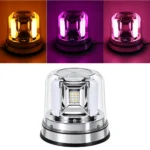 YFD Lighting 1-pack amber and pink dual-color LED warning beacon light with amber, pink, and amber plus pink side light modes for trucks and work vehicles