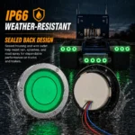 YFD Lighting IP66 4-inch green LED tail light with sealed back design for rain, road spray, trucks and trailers