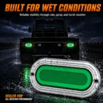 YFD Lighting waterproof 6-inch green deep tunnel LED tail light with sealed housing for trucks trailers and utility vehicles