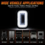 YFD Lighting white Deep Tunnel LED lights for semi trucks, trailers, pickup trucks, dump trucks, utility vehicles, RVs, and vans.