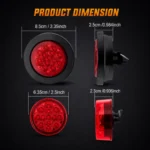 YFD Lighting 2.5 inch red round marker clearance light size for flush mount installation