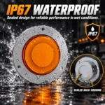 YFD Lighting round amber LED marker light with IP67 waterproof sealed housing for trucks and trailers
