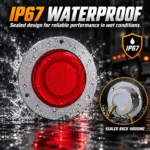 YFD Lighting round red LED marker light with IP67 waterproof sealed housing for trucks and trailers